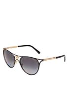 Versace Women's Brow Bar Aviator Sunglasses, 56mm