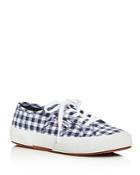 Superga Classic Gingham Lace Up Sneakers
