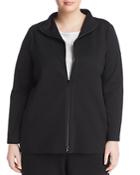 Eileen Fisher Plus Band Collar Knit Jacket