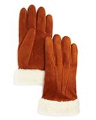 The Men's Store At Bloomingdale's Shearling Suede Gloves
