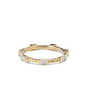 David Yurman Cable Ring With Diamonds In 18k Gold