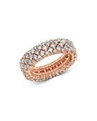 Roberto Demeglio 18k Rose Gold Cashmere Collection Stretch Ring With Champagne Diamonds