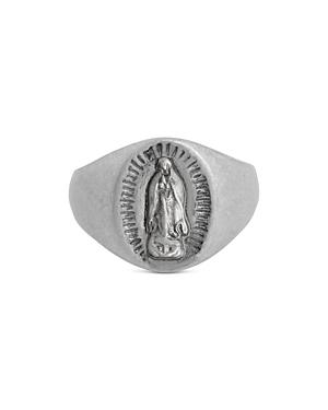 Allsaints Sterling Silver Saint Signet Ring