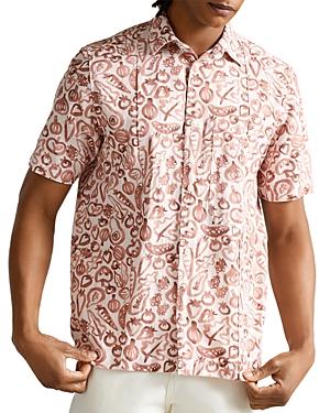 Ted Baker Argo Vegetable Print Short Sleeve Shirt