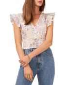 1.state Flutter Sleeve Cropped Top