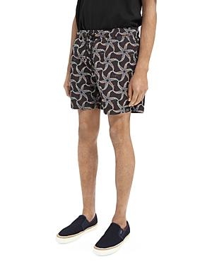 Scotch & Soda Slim Fit Printed Swim Shorts