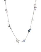 Chan Luu Cultured Freshwater Pearl Station Necklace In 18k Gold-plated Sterling Silver Or Sterling Silver, 36