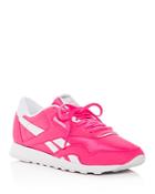 Reebok Women's Classic Nylon Brights Lace Up Sneakers