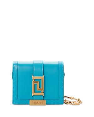 Versace Greca Goddess Leather Bifold Chain Wallet