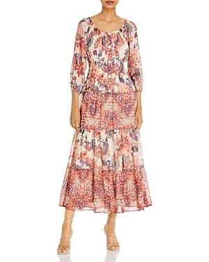 Olive Hill Floral Smocked Midi Dress
