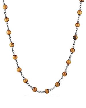 David Yurman Spiritual Beads Rosary Necklace In Tiger Eye