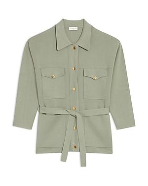 Sandro Amelie Shirt Style Cardigan
