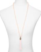 Sequin Color Karma Tassel Necklace, 30