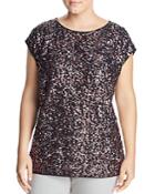 Vince Camuto Plus Sequined-front Top
