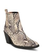 Whistles Women's Allington Snakeskin-embossed Leather Mid-heel Western Booties