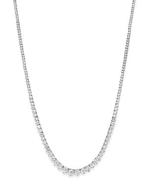 Graduated Tennis Necklace In 14k White Gold, 5.0 Ct. T.w.