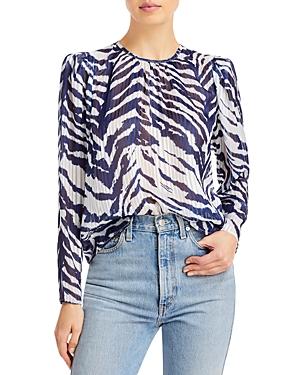 Aqua Zebra Print Blouse - 100% Exclusive
