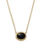 Bloomingdale's Onyx Oval Pendant Necklace In 14k Yellow Gold, 18 - 100% Exclusive