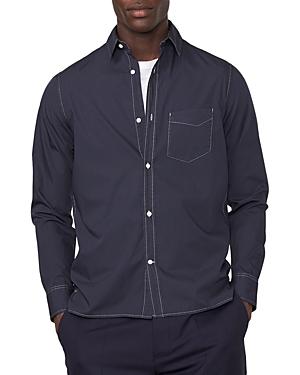 Officine Generale Esteban Garment Dyed Long Sleeve Shirt