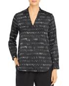 Eileen Fisher Printed V-neck Top