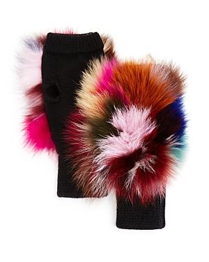 Jocelyn Fox Fur Knit Mittens