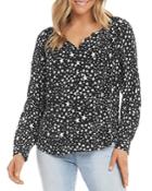 Karen Kane Star Print Peasant Top