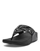 Fitflop Women's Lulu Embellished Slip On Wedge Sandals