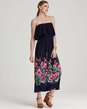 Dkny Strapless Ruffle Maxi Dress