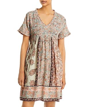 Bila Border Print Dress