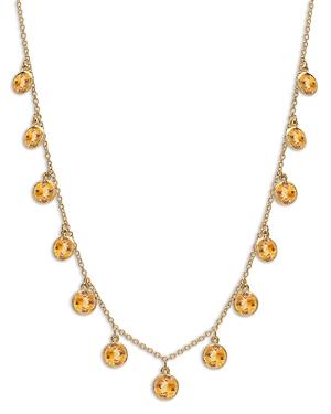 Bloomingdale's Citrine Droplet Statement Necklace In 14k Yellow Gold, 17 - 100% Exclusive