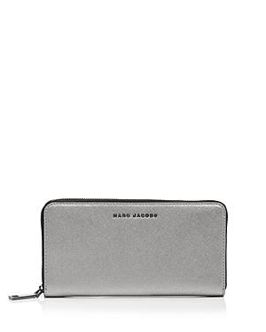 Marc Jacobs Standard Tricolor Metallic Saffiano Leather Continental Wallet