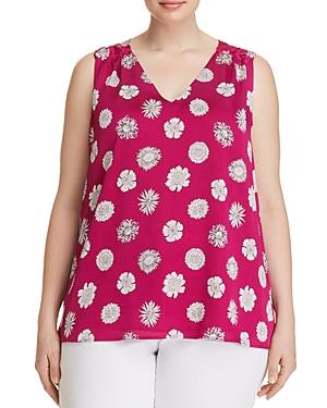 Vince Camuto Plus Floral-print Sleeveless Top