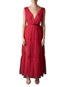 Sau Lee Chloe Tulle Maxi Dress