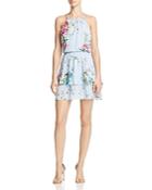 Aqua Floral Fit & Flare Dress - 100% Exclusive