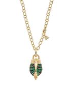 Temple St. Clair 18k Yellow Gold Scarab Pendant With Sapphire, Emerald, And Diamonds