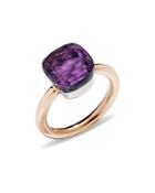 Pomellato Nudo Classic Ring With Amethyst In 18k Rose And White Gold