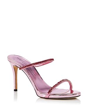 Giuseppe Zanotti Women's Double Band Crystal Slide Sandals