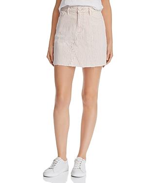 Paige Aideen Denim Mini Skirt In Blossom Pink Stripe - 100% Exclusive