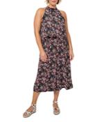Leota Plus Skyler Floral Cropped Wide Leg Jumpsuit