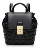 Ted Baker Gaile Luggage Lock Quilted Leather Backpack