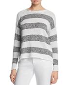Eileen Fisher Petites Striped Organic Linen Sweater