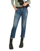 Ba & Sh Craft Cropped Jeans In Handbrush