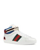 Gucci Men's Stripe High Top Sneakers