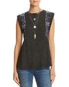 Free People Marcy Embroidered Tank