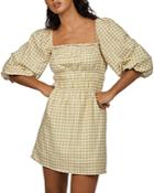 Charlie Holiday Boheme Gingham Mini Dress