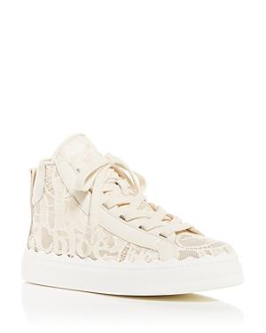 Chloe Women's Lauren Lace Mid Top Sneakers
