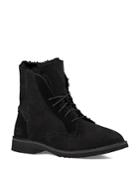 Ugg Quincy Leather And Sheepskin Lace Up Boots