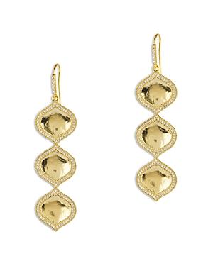 Amrapali Jewels Diamond Triple Pallavi Chandni Drop Earrings In 18k Yellow Gold, 2.23 Ct. T.w.