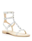 Rebecca Minkoff Georgina Metallic Studded Flat Gladiator Sandals