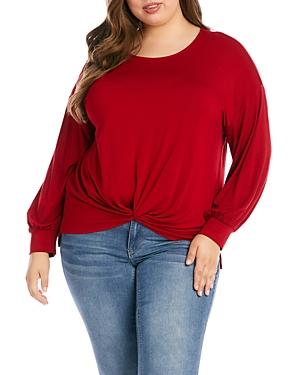 Karen Kane Plus Twist Front Top